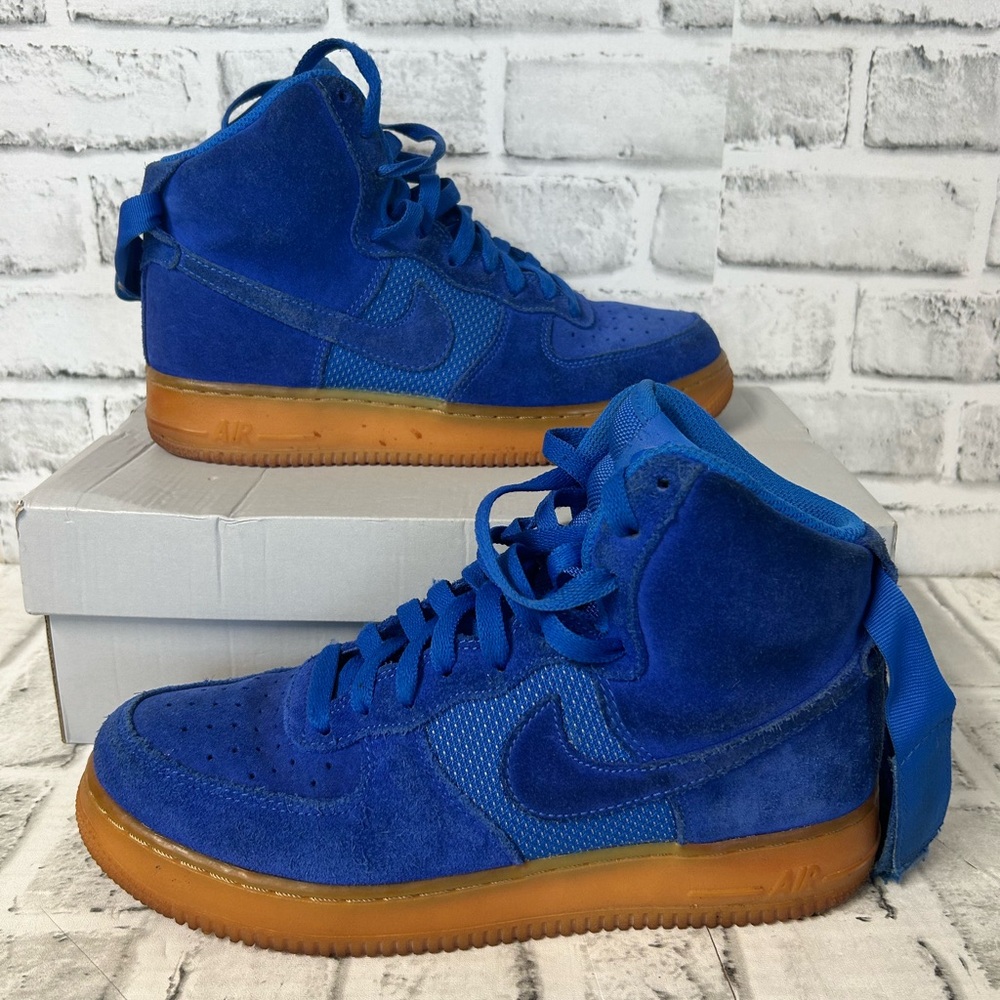 Nike Air Force 1 High 07 LV8 Men's Size 7.5 Blue Basketball Shoes 806403-400